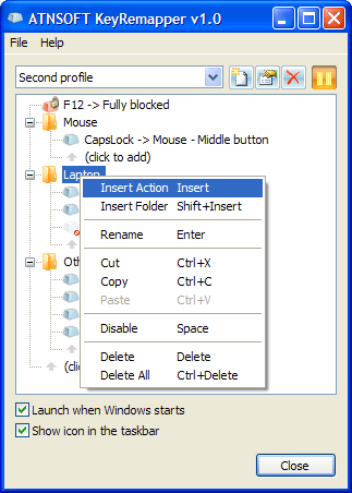 Context menu